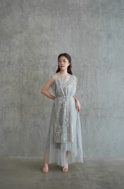 RD-0038 - Aura Label - Bianca Dress In Silver Sage