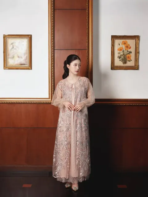 RD-0222 - Aura Label - Claudy Dress in Nude