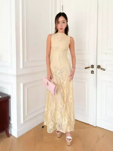 RD-0411 - With Love The Brand - Eden Maxi Dress in Butter size S-M