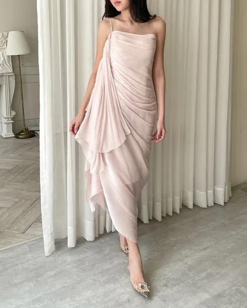 RD-0473 - Touch Up Atelier - Ara Dress Shimmer in Soft Pink