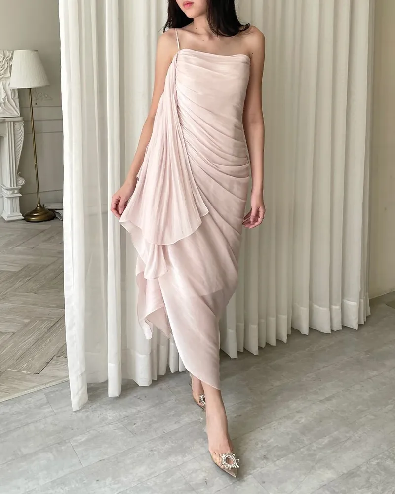 RD-0473 - Touch Up Atelier - Ara Dress Shimmer in Soft Pink
