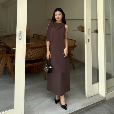 RD-0519 -  - Luna Maxi Long Dress in Choco