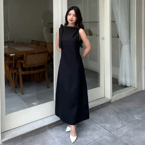 RD-0521 -  - Luna Maxi Long Dress in Black