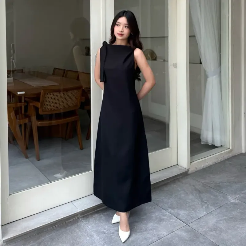 RD-0521 - - Luna Maxi Long Dress in Black